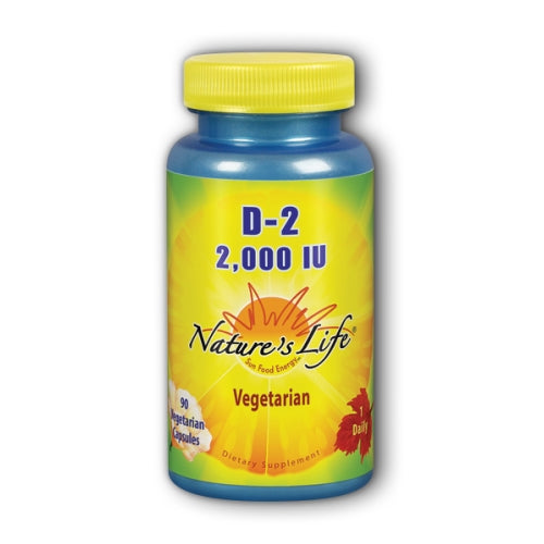 Nature's Life, Vitamin D-2 Ergocalciferol, 2000 IU, 90 vcaps