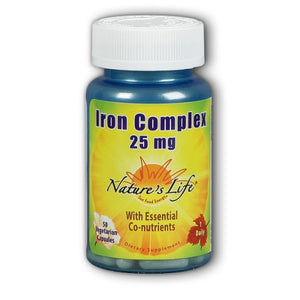Nature's Life, Iron Complex, 25 mg, 50 vcaps