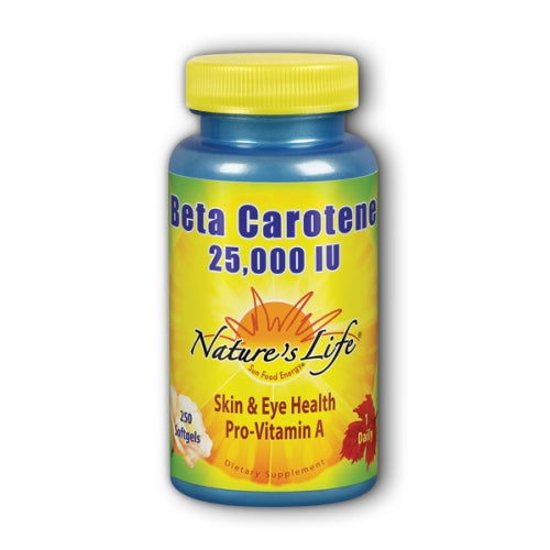 Nature's Life, Beta Carotene, 25,000 IU, 250 softgels