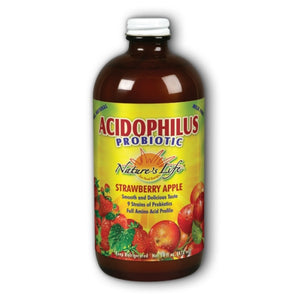 Nature's Life, Soy Based Acidophilus Liquid, Strawberry Apple 16 oz