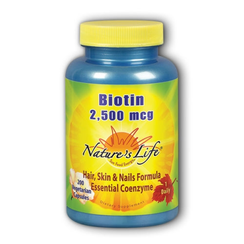 Nature's Life, Biotin, 2500 mcg, 100 caps