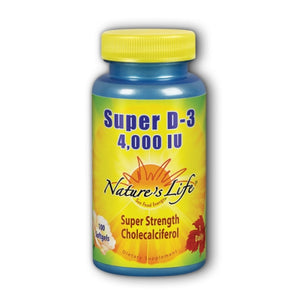 Nature's Life, Super D-3, 4000 IU, 100 softgels