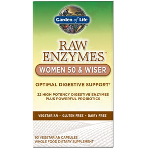 Garden of Life, RAW Enzymes Women, 50 & Wiser 90 caps