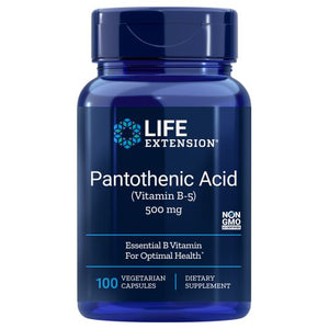 Life Extension, Pantothenic Acid Vitamin B5, 500 MG, 100 V caps
