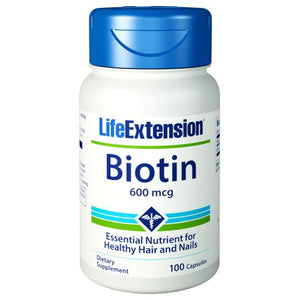 Life Extension, Biotin, 600 MCG, 100 caps