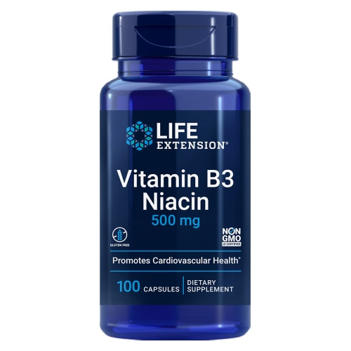 Life Extension, Vitamin B3 Niacin, 500 MG, 100 caps