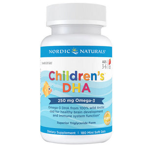 Nordic Naturals, Children's DHA, 250 mg, Strawberry 180 softgels