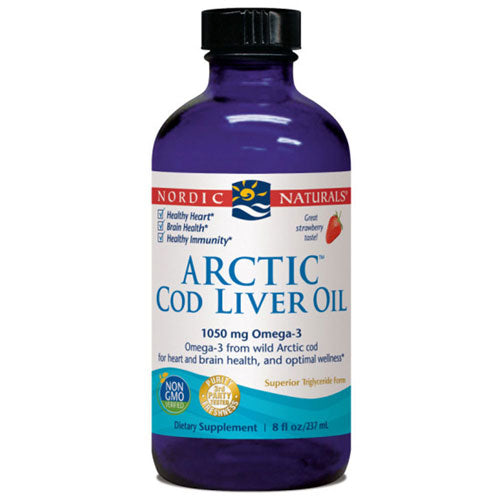 Nordic Naturals, Arctic Cod Liver Oil, Strawberry 8 oz
