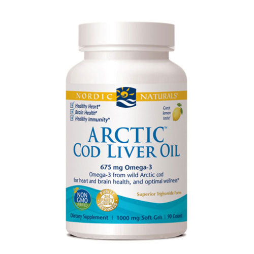 Nordic Naturals, Arctic Cod Liver Oil, 1000 mg, Lemon 90 softgels
