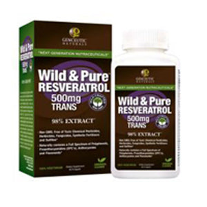 Genceutic Naturals, Wild & Pure Resveratrol, 500 mg, 60 vcaps