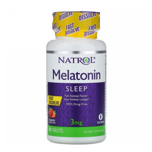 Natrol, Melatonin Fast Dissolve, 3 mg, 90 tabs
