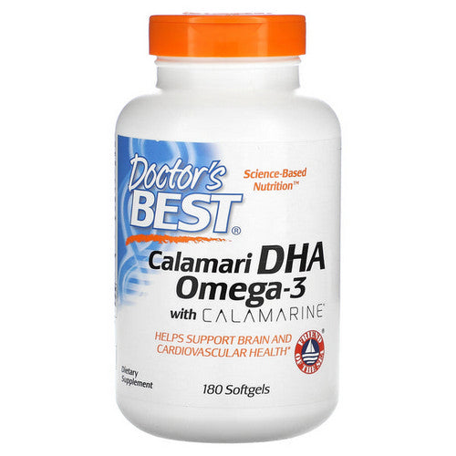 Doctors Best, Calamari DHA Omega-3 with Calamarine, 500 mg, 180 Soft Gels