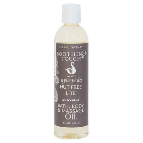 Soothing Touch, Massage Oil Nut Free Lite, Nut Free Lite, 8 Oz