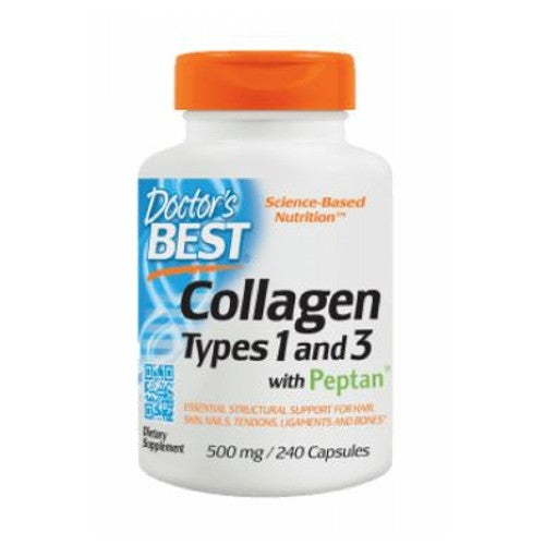 Doctors Best, Collagen Types 1and 3 with Peptan, 500 mg, 240 caps