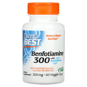 Doctors Best, Benfotiamine, 300 mg, 60 Veggie Caps
