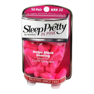 Hearos, Sleep Pretty In Pink Womens Ear Plugs, 14 Unit