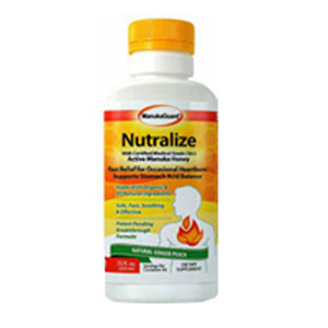 Manuka Guard, 100% Natural Heartburn & Acid Reflux Relief Remedy - Nutralize, Ginger Peach Flavor 7 oz