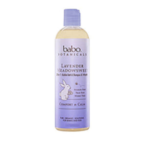 Babo Botanicals, Bubble Bath  Shampoo and Wash Lavender Meadowsweet, 15 oz