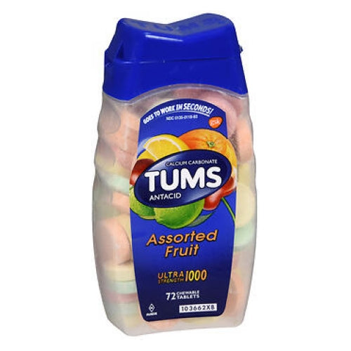 Tums, Tums Ultra 1000, Assorted Fruit 72 tabs
