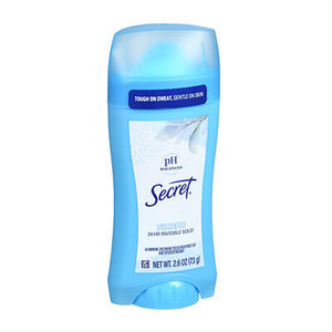 Secret, Secret Anti-Perspirant Deodorant Invisible, Solid Unscented 2.6 oz