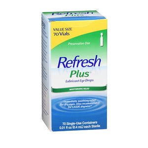 Refresh, Refresh Plus Lubricant Eye Drops Single-Use Containers, 70 Count