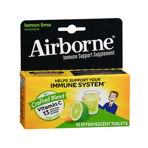 Airborne, Airborne Effervescent Health Formula Lemon Lime, lemon lime 10 tabs