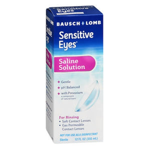 Bausch And Lomb, Bausch And Lomb Sensitive Eyes Plus Saline Solution For Contact Lenses, 12 oz