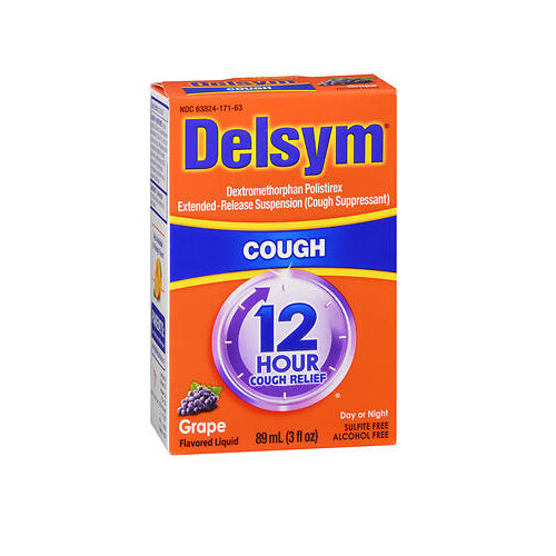 Delsym, Delsym Adult 12 Hour Cough Relief, Grape 3 oz