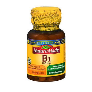 Nature Made, Nature Made Vitamin B-1, 100 mg, 100 tabs