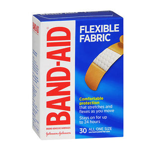 Band-Aid, Band-Aid Flexible Fabric Adhesive Bandages All One Size, 30 each
