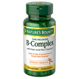 Nature's Bounty, Natures Bounty B Complex Plus C Time Release High Potency Vitamin, 125 tabs