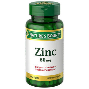 Nature's Bounty, Natures Bounty Chelated Zinc, 50 mg, 100 Count