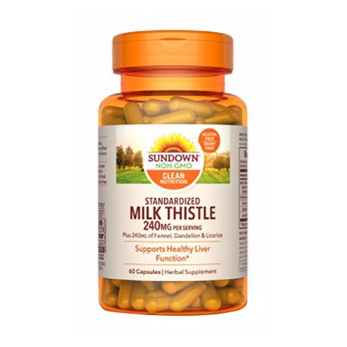 Sundown Naturals, Sundown Naturals Herbal Milk Thistle Extra Strength, 240 mg, Count of 1