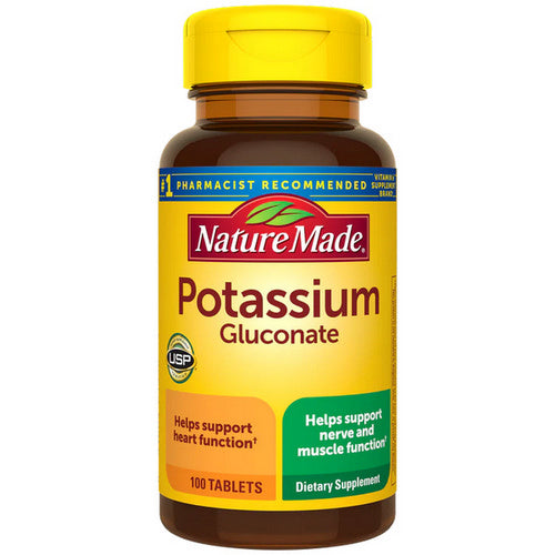 Nature Made, Nature Made Potassium Gluconate, 550 mg, 100 tabs