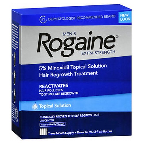 Rogaine, Rogaine Mens Extra Strength Hair Regrowth Treatment, Unscented 3 X 2 oz