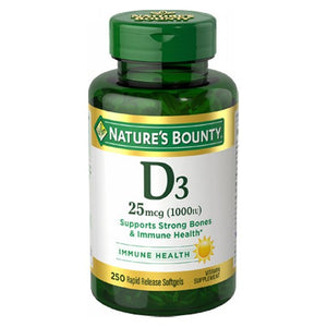 Nature's Bounty, Nature's Bounty D3 High Potency, 1000 IU, 250 Count