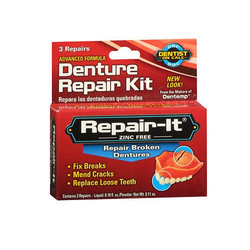 Kendall, D.O.C. Emergency Denture Repair Kit, 3 Each
