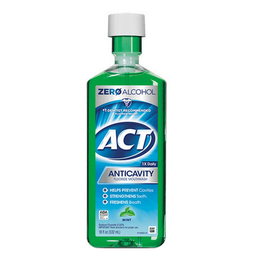 Act, Act Anticavity Fluoride Rinse Alcohol Free, Mint 18 oz