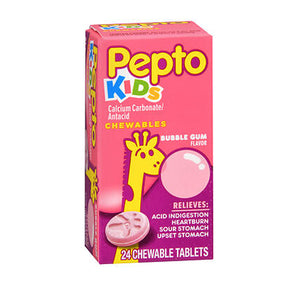 Pepto-Bismol, Pepto-Bismol Children Chewable Tablets, Bubble Gum Flavor 24 tabs