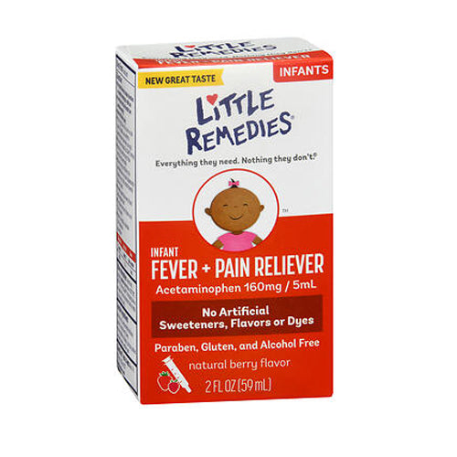 Little Remedies, Little Remedies Little Fevers Infant Fever/Pain Reliever Liquid Dye-Free, Natural Berry Flavor 2 oz
