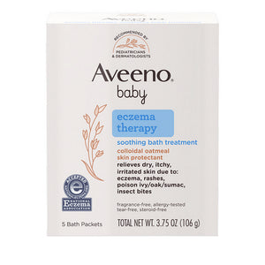 Aveeno, Aveeno Baby Soothing Bath Treatment, Fragrance Free 5 pkts