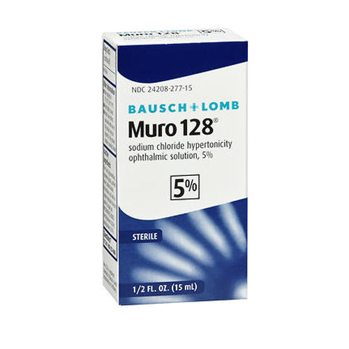 Bausch And Lomb, Bausch And Lomb Muro 128 5% Ophthalmic Eye Solution, 0.5 oz