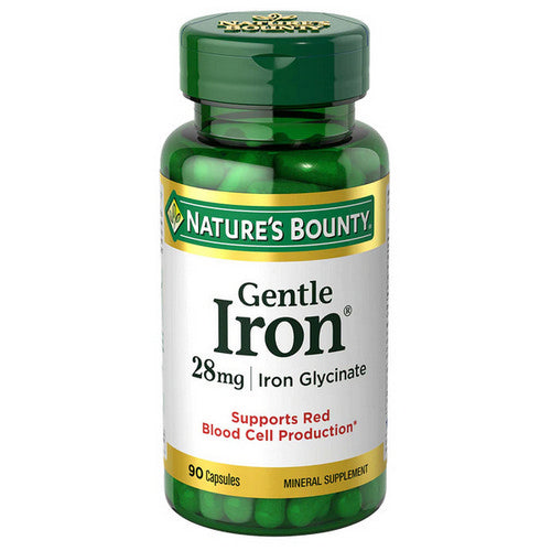 Nature's Bounty, Nature's Bounty Gentle Iron, 28 mg, 90 caps