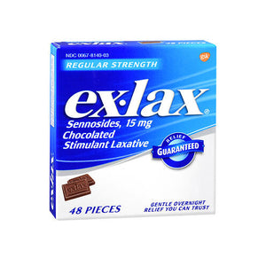 Novartis Consm Hlth Inc, Ex-Lax Chocolated Stimulant Laxative Pieces Regular Strength, Count of 1