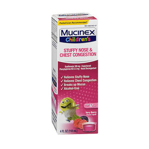 Mucinex, Mucinex For Kids Cold Liquid, Mixed Berry Flavor 4 oz