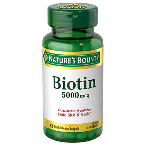 Nature's Bounty, Nature's Bounty Biotin, 5000 mcg, Count of 1