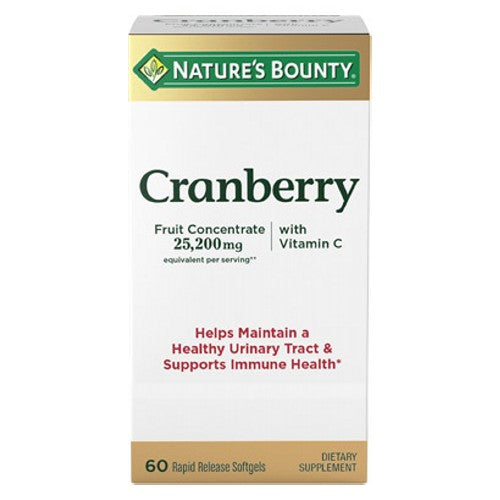 Nature's Bounty, Nature's Bounty Triple Strength Natural Cranberry, 60 caps
