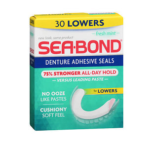 Sea-Bond, Sea-Bond Denture Adhesive Wafers Lowers, Fresh Mint 30 each