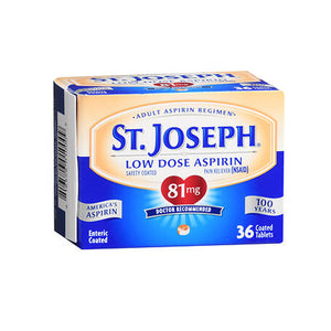 St. Joseph, St. Joseph Aspirin Enteric Coated, 81 mg, 36 tabs