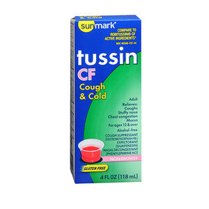 Sunmark, Sunmark Tussin Cf Cough & Cold Liquid, 4 oz